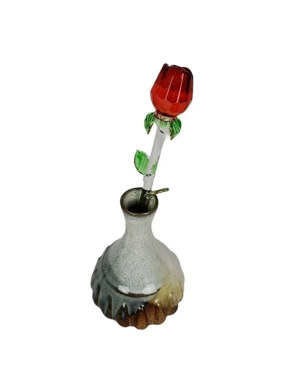Pottery bud vase